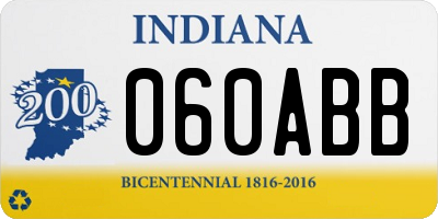 IN license plate 060ABB