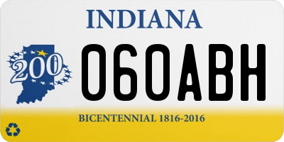 IN license plate 060ABH