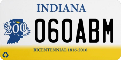 IN license plate 060ABM