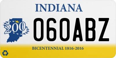 IN license plate 060ABZ