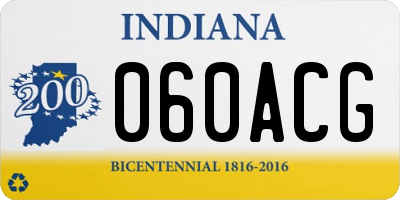 IN license plate 060ACG