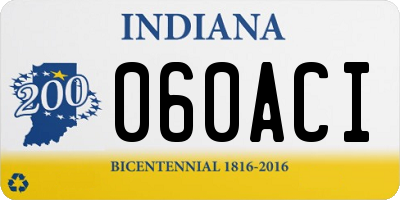 IN license plate 060ACI