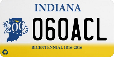 IN license plate 060ACL