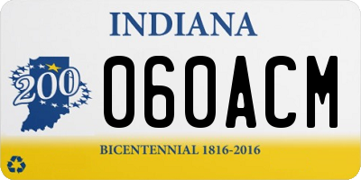 IN license plate 060ACM