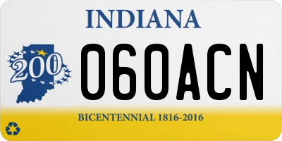 IN license plate 060ACN
