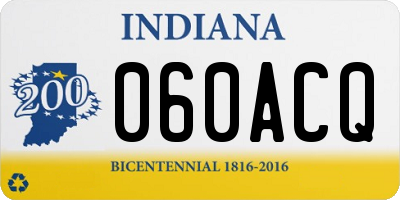 IN license plate 060ACQ