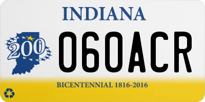 IN license plate 060ACR