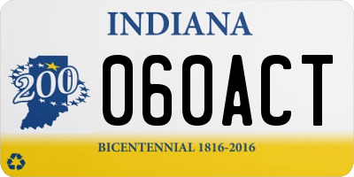 IN license plate 060ACT