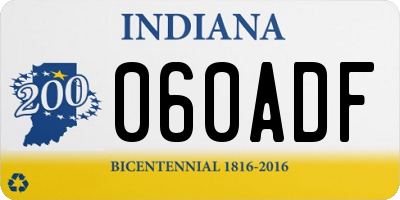IN license plate 060ADF