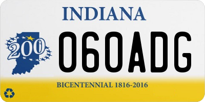 IN license plate 060ADG
