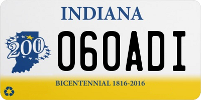 IN license plate 060ADI