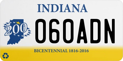 IN license plate 060ADN