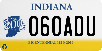 IN license plate 060ADU