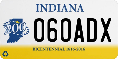 IN license plate 060ADX