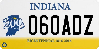 IN license plate 060ADZ