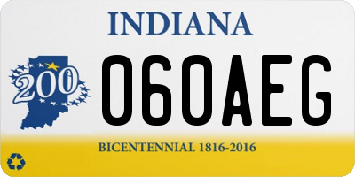 IN license plate 060AEG