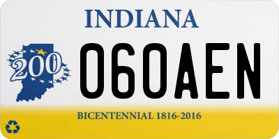 IN license plate 060AEN