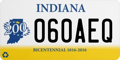 IN license plate 060AEQ