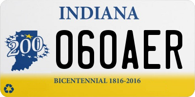 IN license plate 060AER