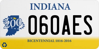IN license plate 060AES