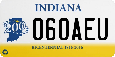 IN license plate 060AEU
