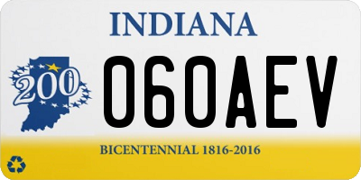 IN license plate 060AEV