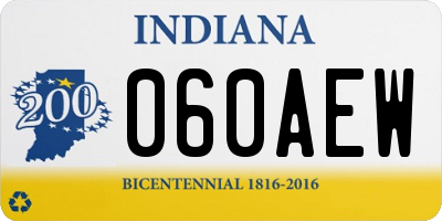 IN license plate 060AEW