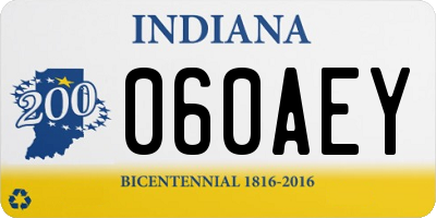IN license plate 060AEY