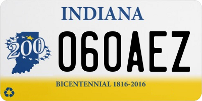 IN license plate 060AEZ