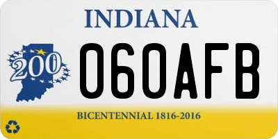 IN license plate 060AFB