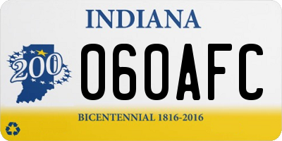 IN license plate 060AFC