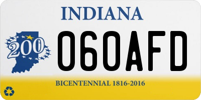 IN license plate 060AFD