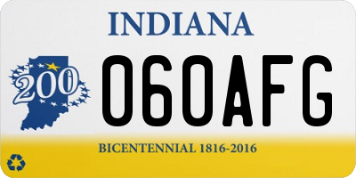 IN license plate 060AFG