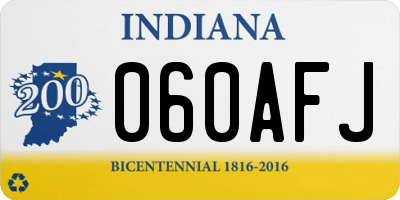 IN license plate 060AFJ
