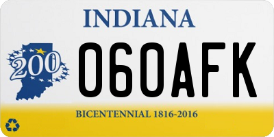 IN license plate 060AFK