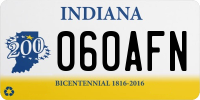 IN license plate 060AFN