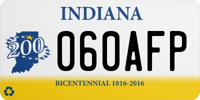 IN license plate 060AFP
