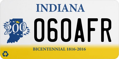 IN license plate 060AFR