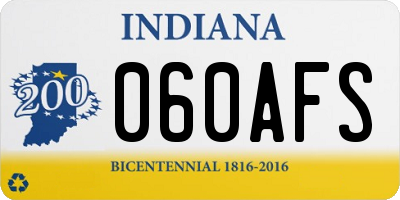 IN license plate 060AFS
