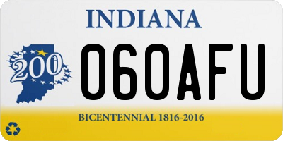 IN license plate 060AFU