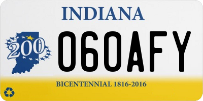 IN license plate 060AFY