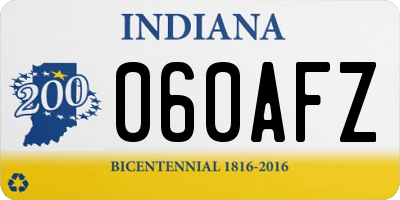 IN license plate 060AFZ