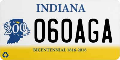 IN license plate 060AGA