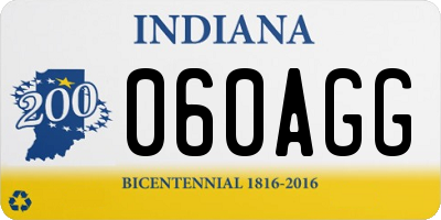 IN license plate 060AGG