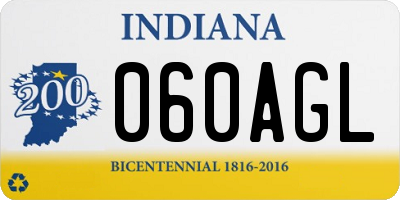 IN license plate 060AGL