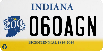 IN license plate 060AGN