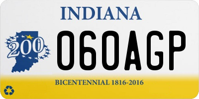 IN license plate 060AGP