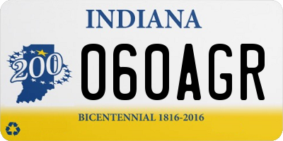 IN license plate 060AGR
