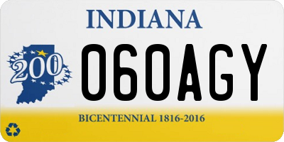 IN license plate 060AGY