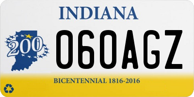 IN license plate 060AGZ